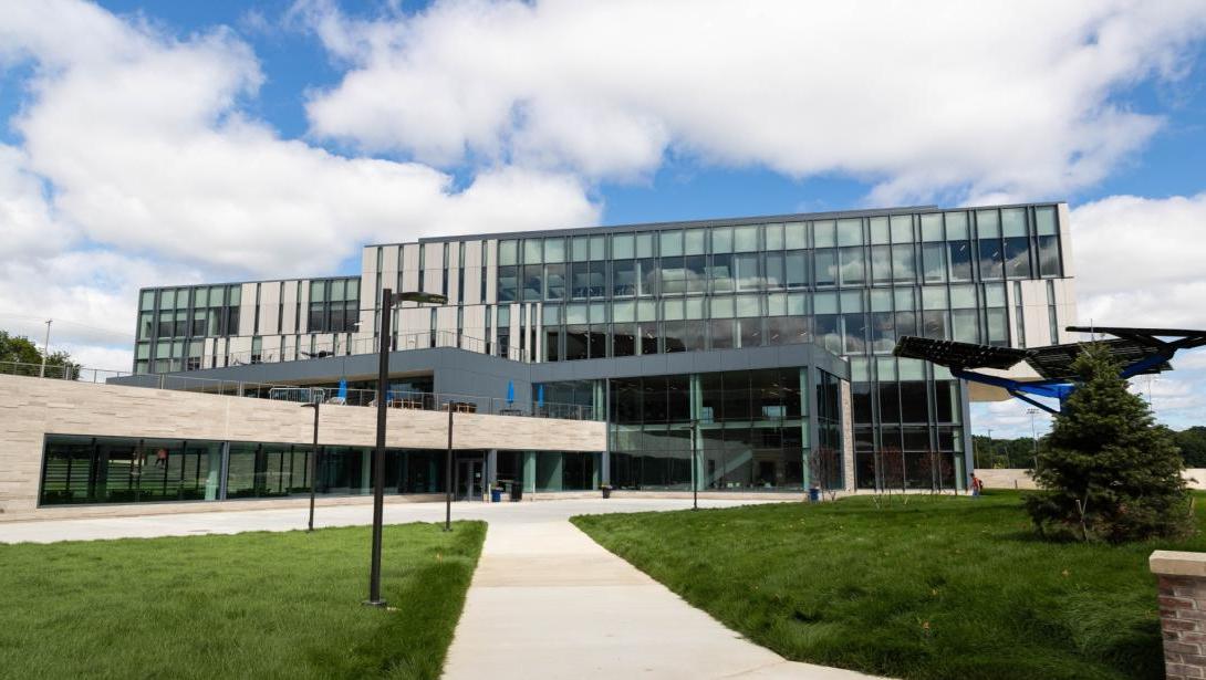 Exterior image of the Learning Commons building